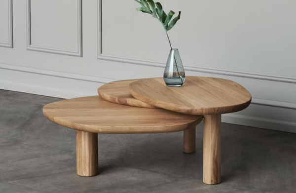 Table Basse Chêne Huilé (Lot de 3) : Élégance Minimaliste à l'Inspiration Scandinave