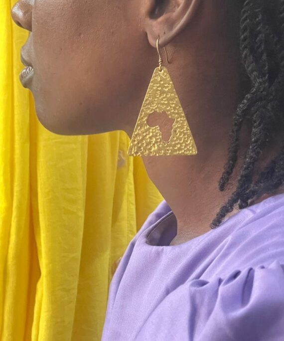 Boucles d’oreilles Pyramide Africa Bronze