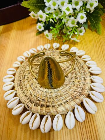 Bracelet Cauris en Bronze Ouvert