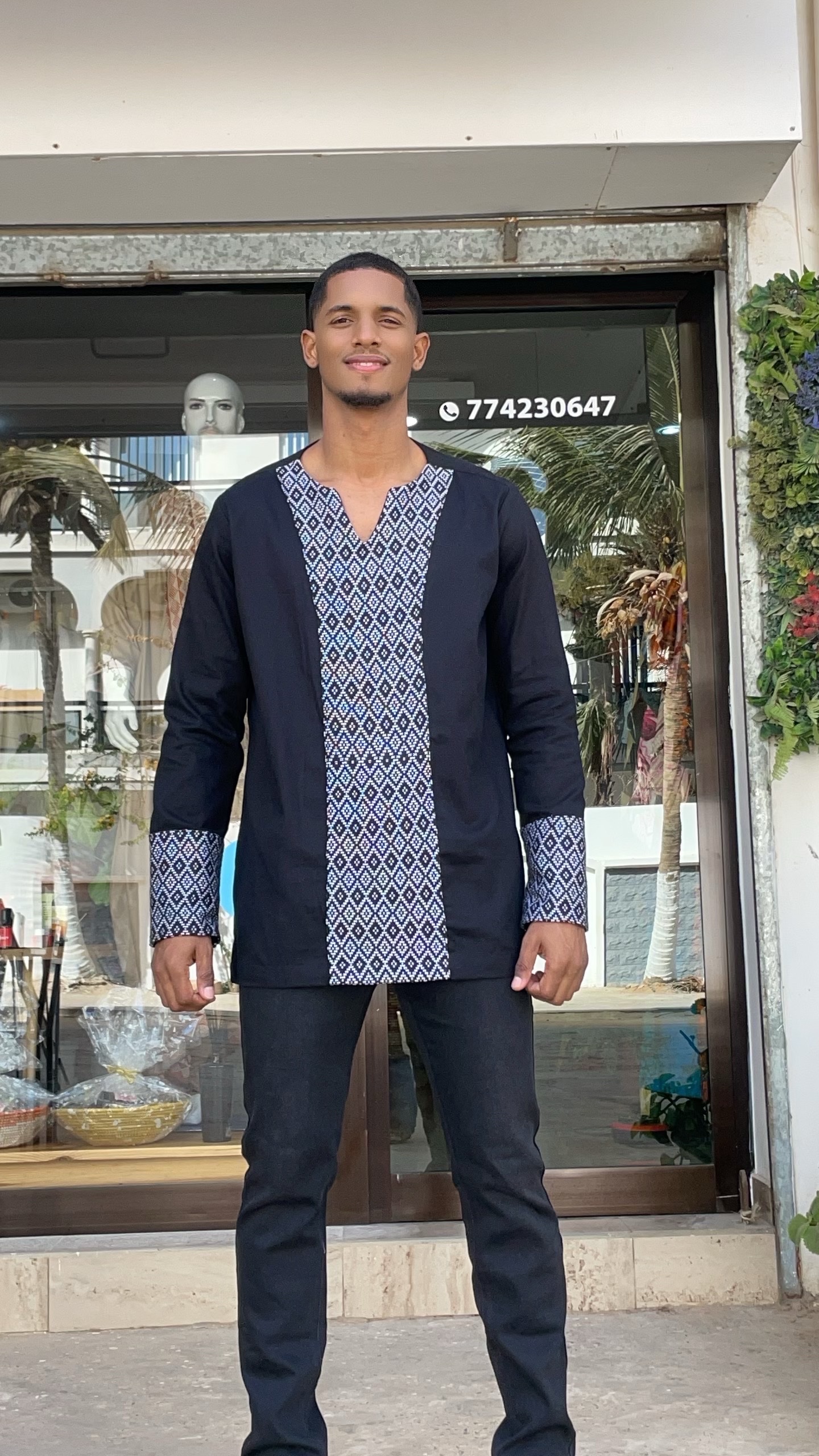 Chemise Chekhna noir