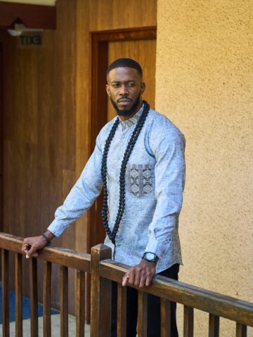 Chemise en lin et pagne tissé